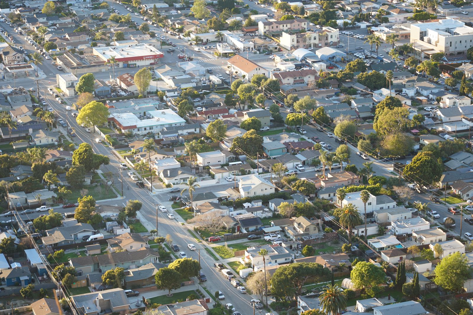 Residential street in Santa Clara, California